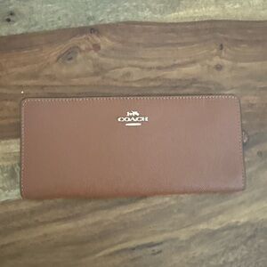 Coach brown long wallet
